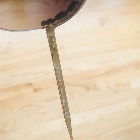 Authentic Prada Round Sunglasses PR 52US C3O3D0 3 - Picture 7 of 8